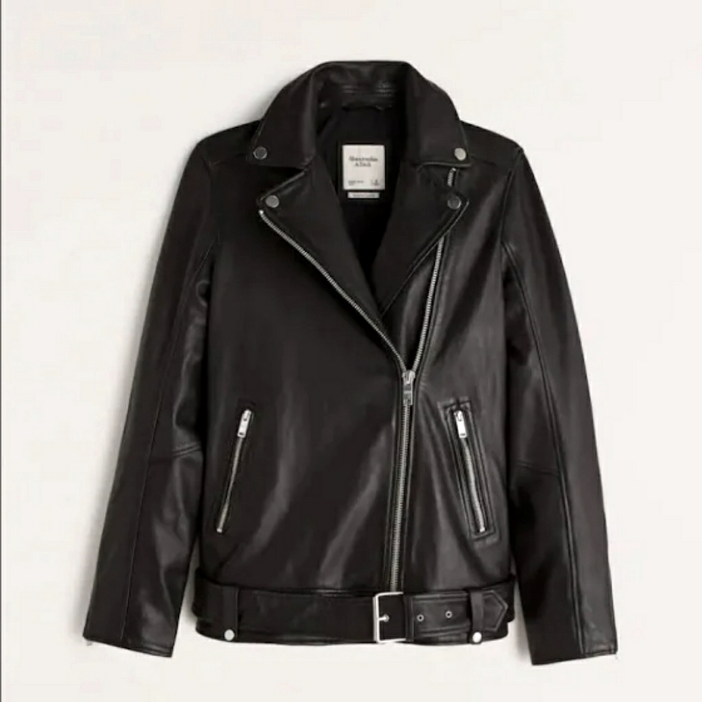 Abercrombie and Fitch Genuine Leather BikerJacket